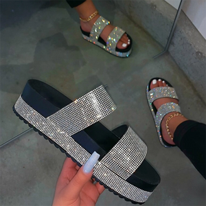 Black Fly Glitter  Slides